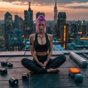 woman-sits-rooftop-with-fire-her-hand_1276913-13024-300x300 Yoga Reduce Cortisol Levels